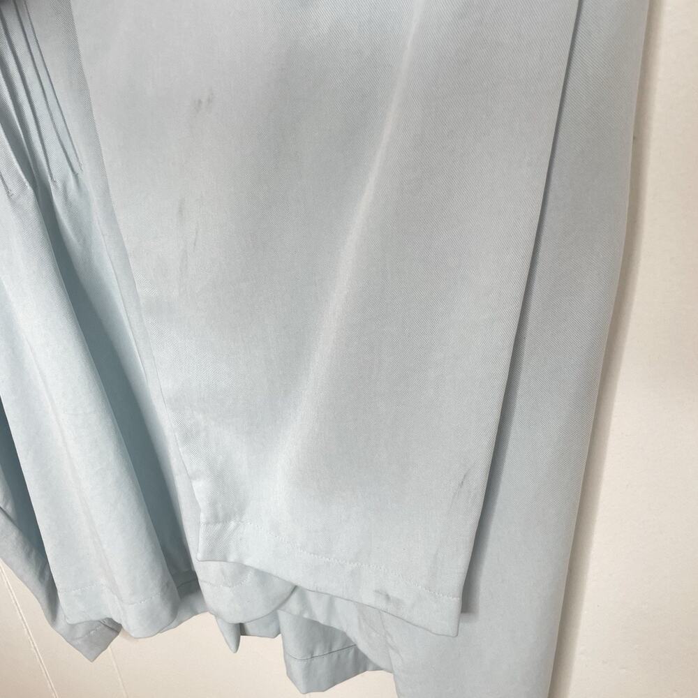Making‎ It Big Womens Blouse Button 3X Blue Minimalist Easy Fit Pin Tuck Flowy - Picture 8 of 11